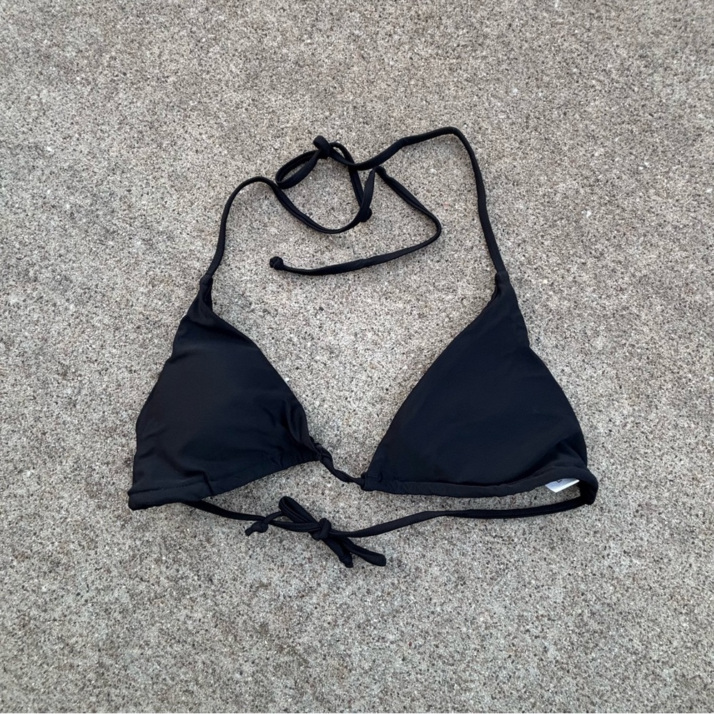 Classic Black Triangle Bikini Top